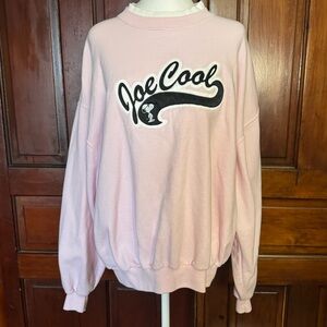 Peanuts Collection Joe Cool Crewneck Sweater Pink with Snoopy